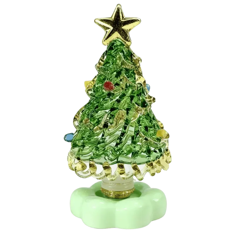 [Green Tree] Jingdezhen Porcelain Spinning Christmas Tree Ornament