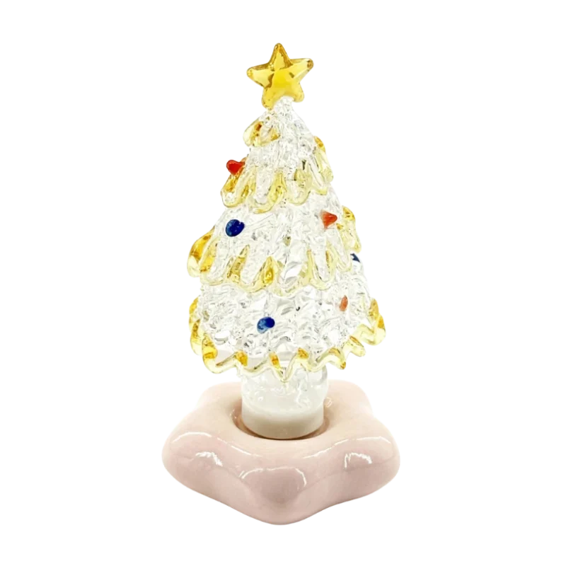[Yellow Tree] Jingdezhen Porcelain Spinning Christmas Tree Ornament