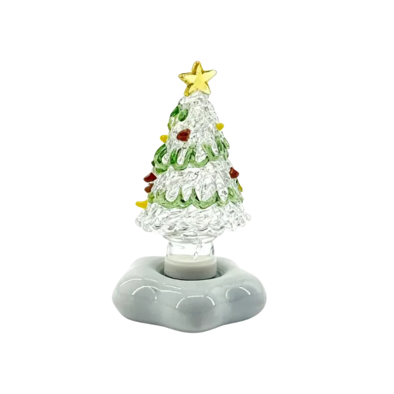 [Mini Green] Jingdezhen Porcelain Spinning Christmas Tree Ornament