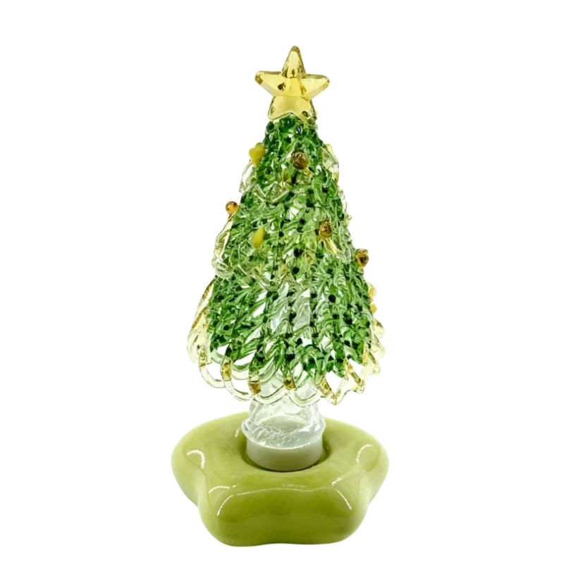 [Green Tree 2] Jingdezhen Porcelain Spinning Christmas Tree Ornament