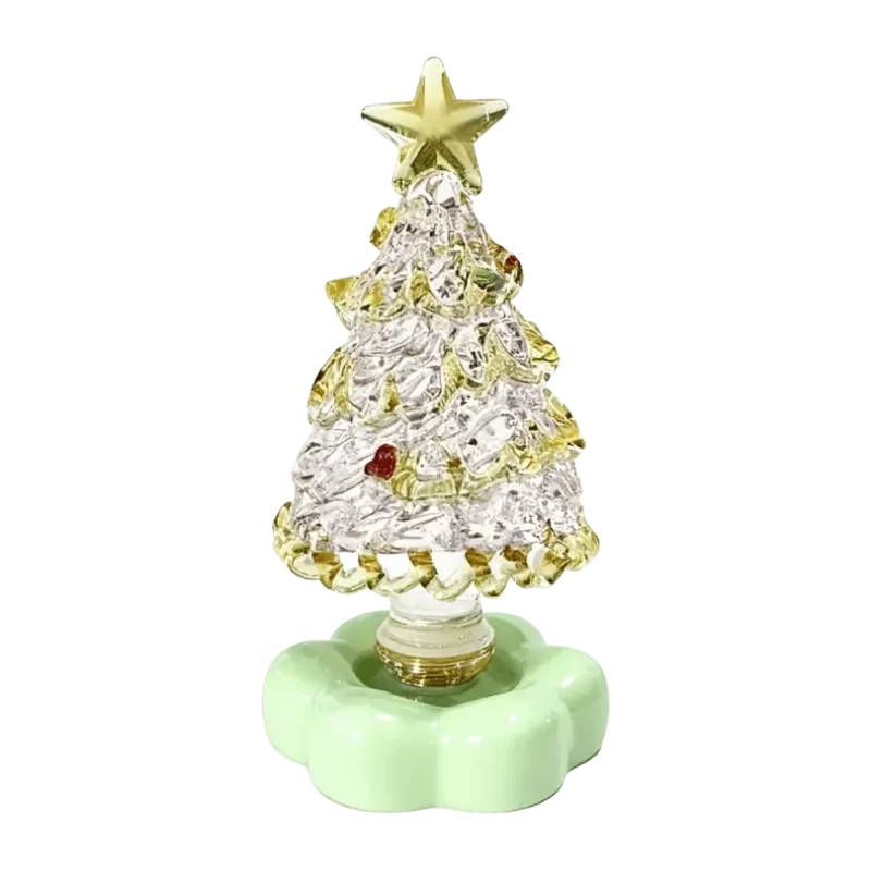 [Pink Tree] Jingdezhen Porcelain Spinning Christmas Tree Ornament