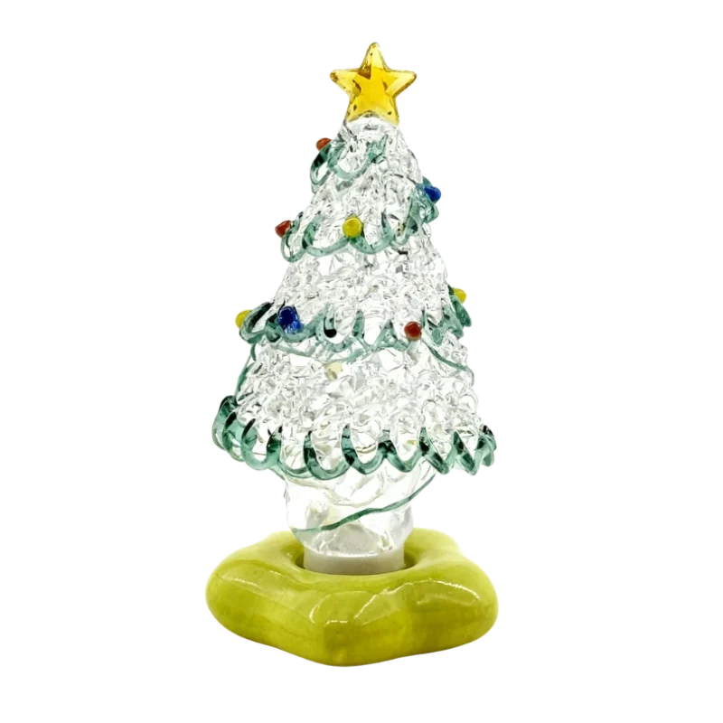 [Blue Tree 2] Jingdezhen Porcelain Spinning Christmas Tree Ornament