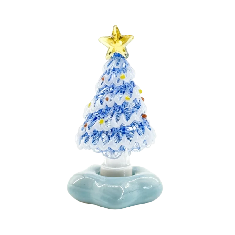 [Blue Tree 2] Jingdezhen Porcelain Spinning Christmas Tree Ornament